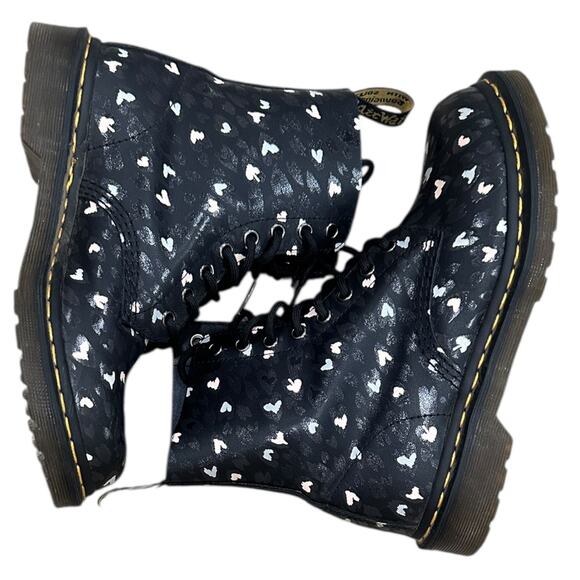 Dr. Martens1460 Pascal Leather Wild Heart Printed Lace Up Boots - Picture 5 of 11